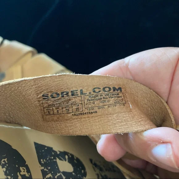 Woman size 8 Sorel leather slides/sandal - Picture 3 of 4